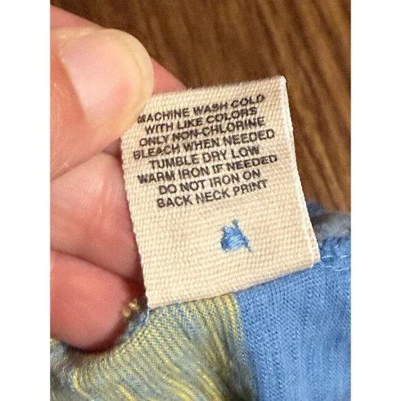 Ruff Hewn Men’s Shirt XXL Polo Blue Stripe Short Sleeve - Picture 4 of 5